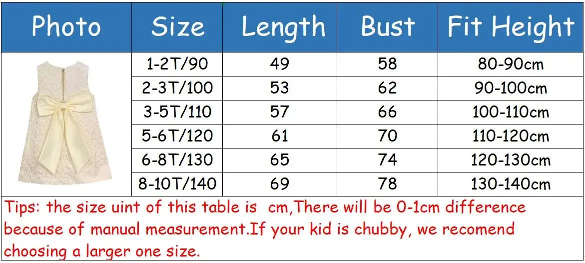 Baby Girls Dresses Elegant Wedding Princess Party Dress Girls Birthday Dress Formal Clothing