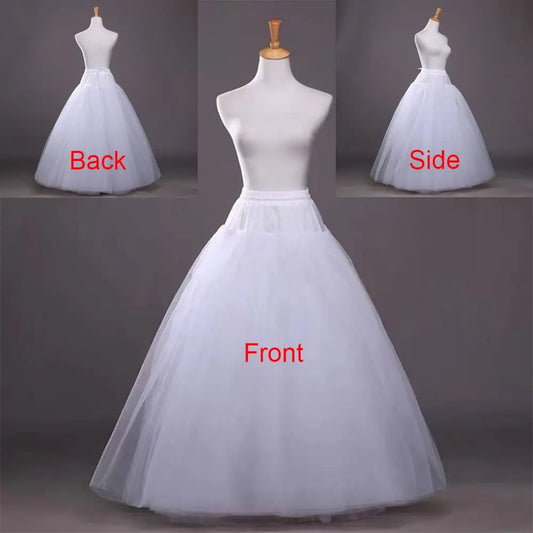 Elegant Floor-Length Petticoat – Hoopless Crinoline Underskirt for Wedding & Ball Gowns