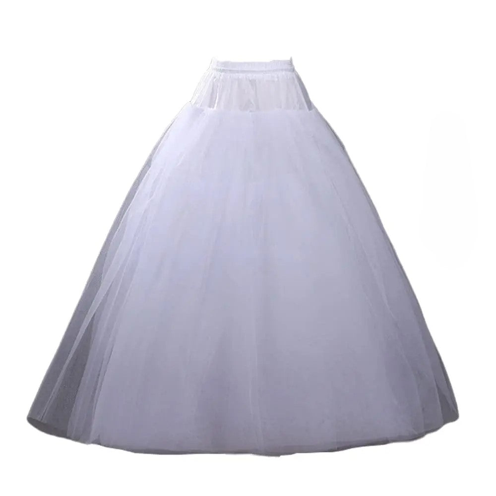 Elegant Floor-Length Petticoat – Hoopless Crinoline Underskirt for Wedding & Ball Gowns