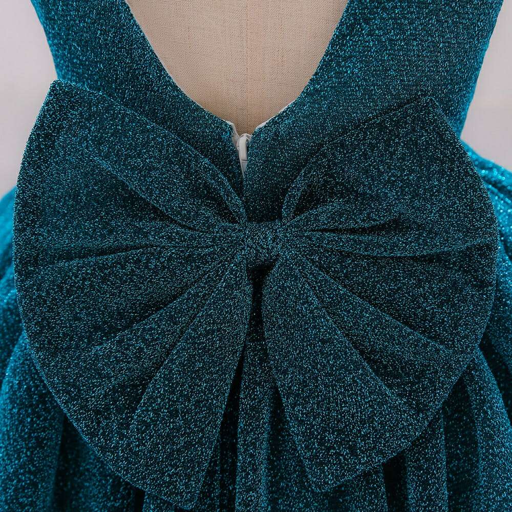 Lace Tulle Princess TUTU Girl Dress, Bridesmaid Fairy Dress, Big Bow children Dresses, Formal Ball Gown For Girl Child, Party Prom Dress