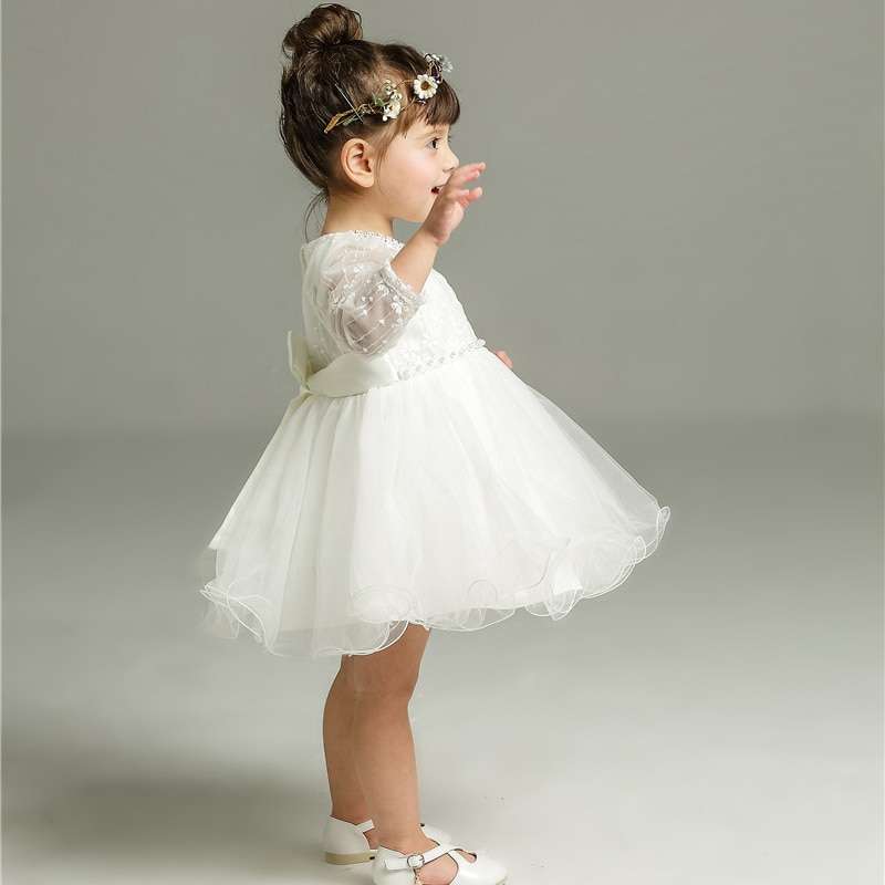 Christening gown, flower girl dress, Girls church dress, Baptism dress for baby girl, Toddler White dress, Christening Dress