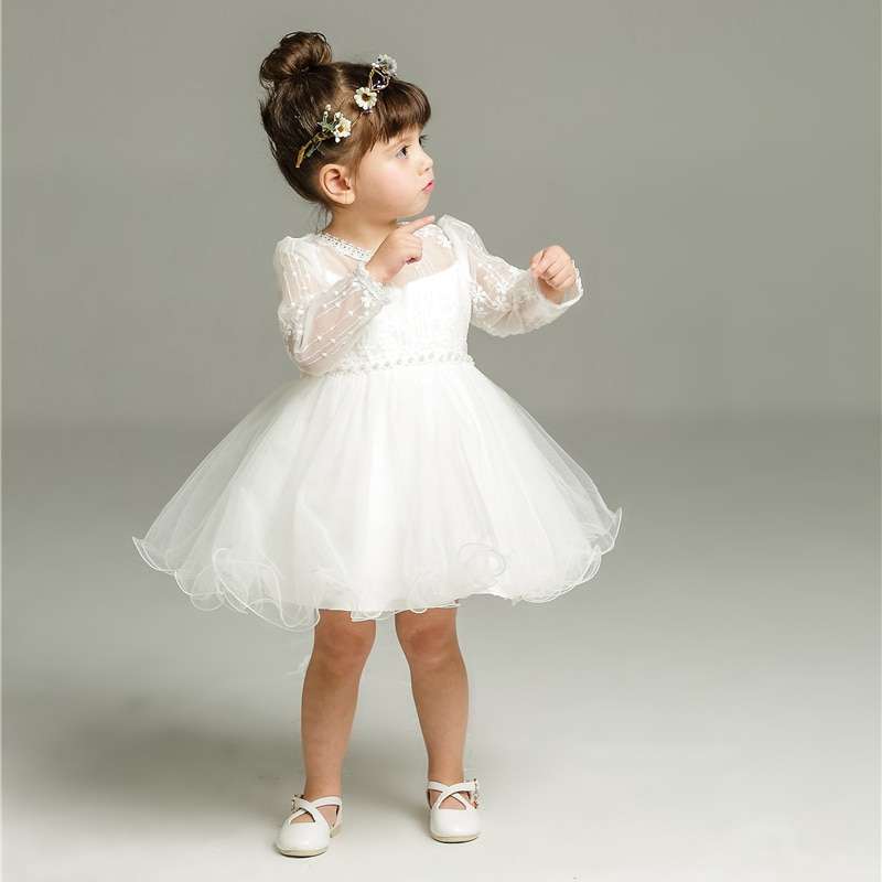 Christening gown, flower girl dress, Girls church dress, Baptism dress for baby girl, Toddler White dress, Christening Dress