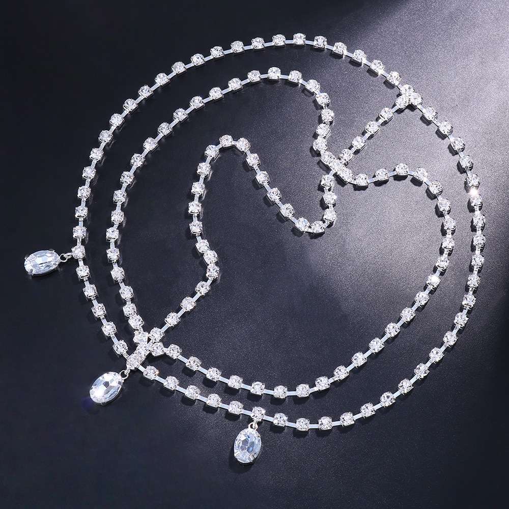 Multi layer Water Drop Forehead Chain, Boho Bridal Wedding Head Chain, CZ Leaf Forehead Headband Chain, Hair Jewelry For Women, Crystal Headpiece