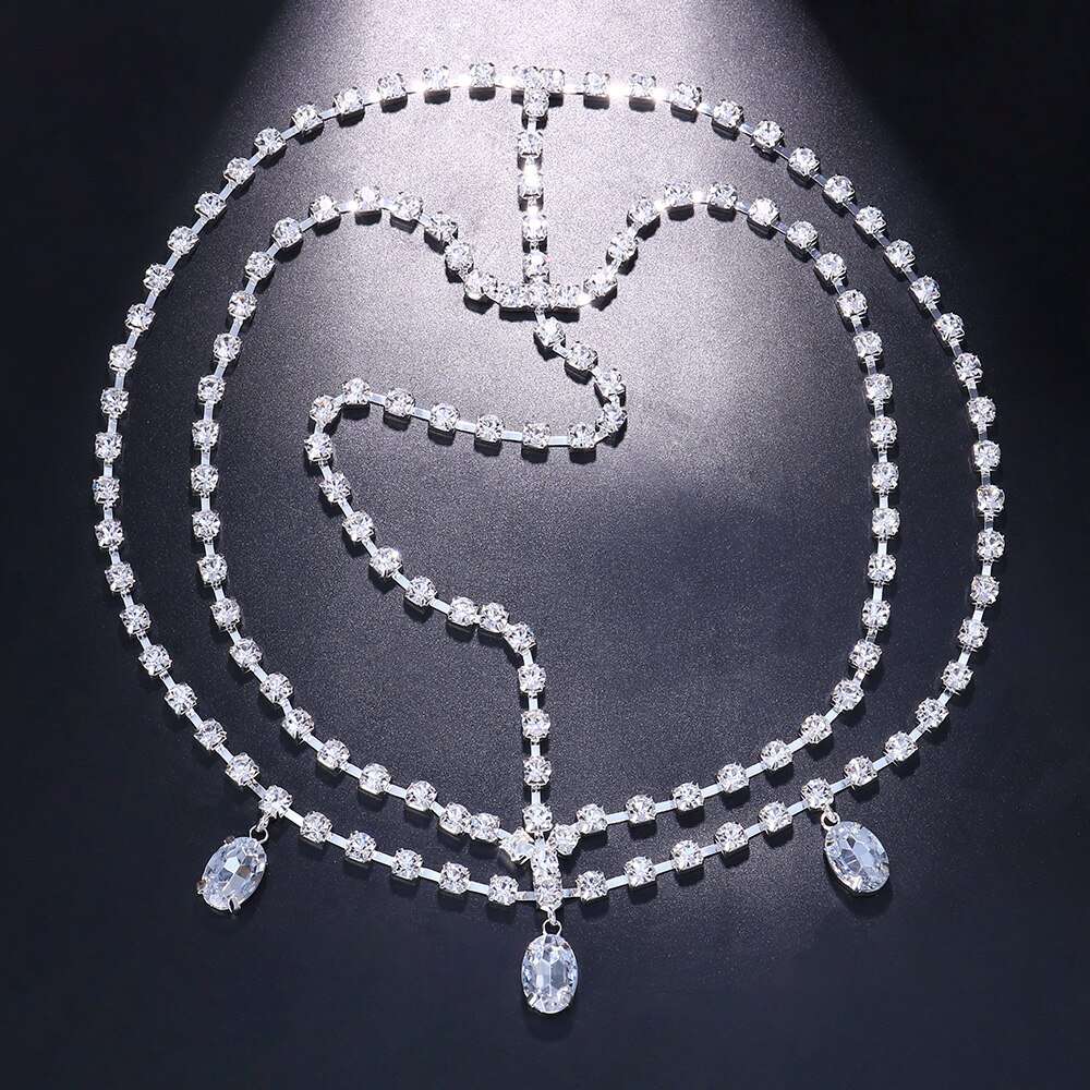 Multi layer Water Drop Forehead Chain, Boho Bridal Wedding Head Chain, CZ Leaf Forehead Headband Chain, Hair Jewelry For Women, Crystal Headpiece