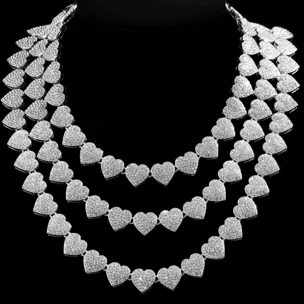 Crystal Choker Chain, Cuban Link Choker, Diamond Choker, Iced out Cuban Link Chain , Diamond Curb Chain, Cuban Link Necklace, Bling Choker