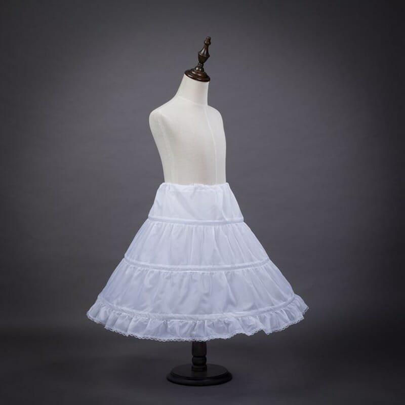 Hoops Flower Crinoline Lace Skirt Petticoat Princess Skirt, Girls Hoop Skirt, princess Dress Petticoat Crinoline-CheekyMeeky