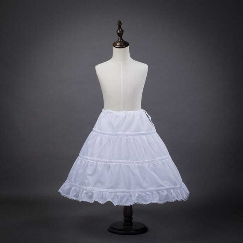 Hoops Flower Crinoline Lace Skirt Petticoat Princess Skirt, Girls Hoop Skirt, princess Dress Petticoat Crinoline-CheekyMeeky