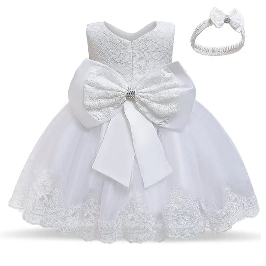 Christening gown, flower girl dress, Girls church dress, Baptism dress for baby girl, Toddler White dress, Baby Girls White Dress