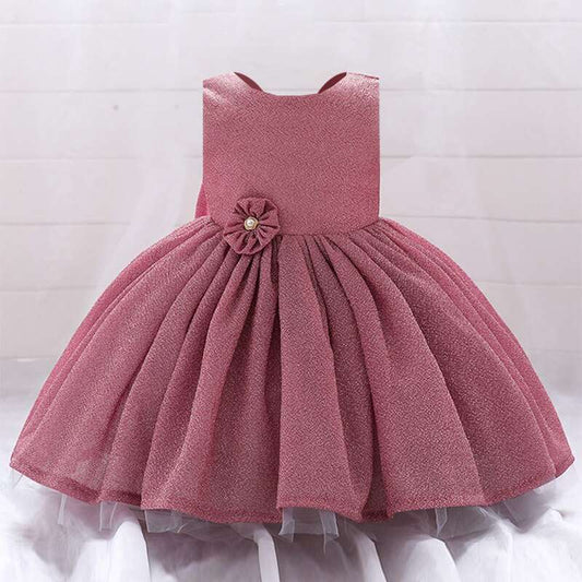 Lace Tulle Princess TUTU Girl Dress, Bridesmaid Fairy Dress, Big Bow children Dresses, Formal Ball Gown For Girl Child, Party Prom Dress