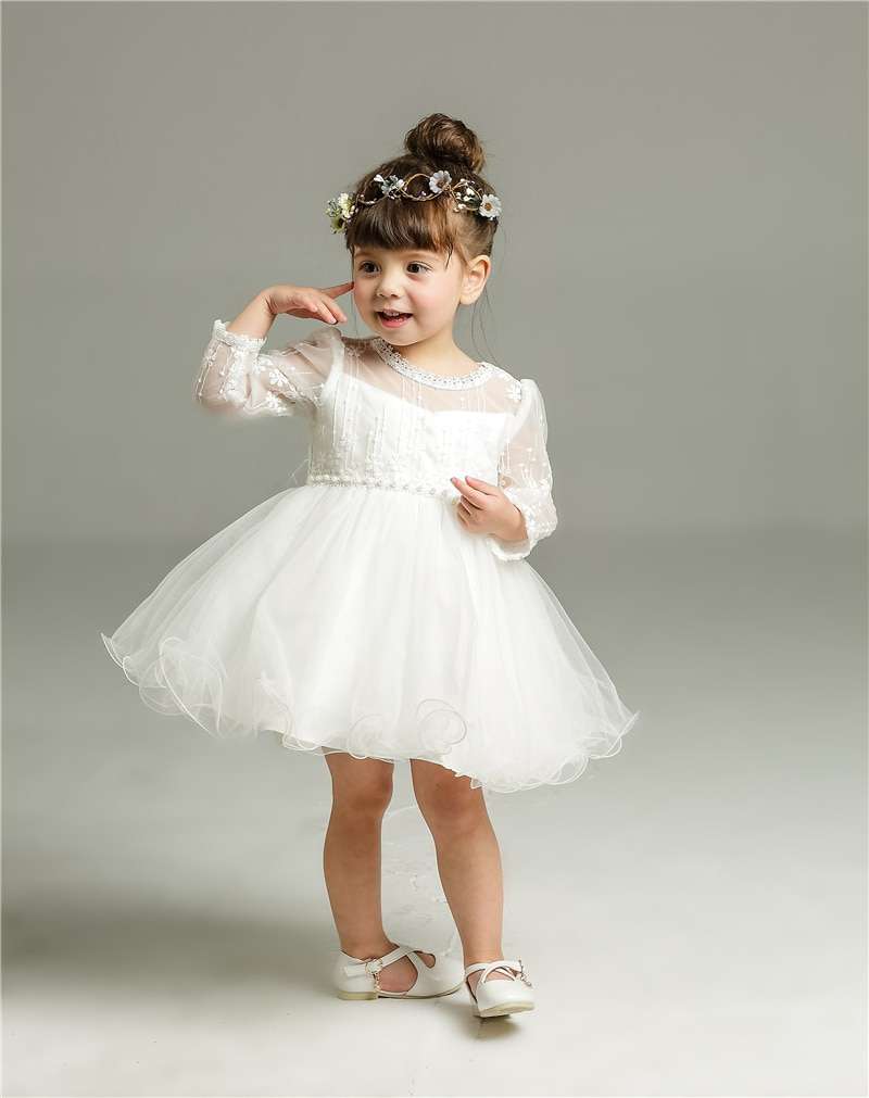 Christening gown, flower girl dress, Girls church dress, Baptism dress for baby girl, Toddler White dress, Christening Dress