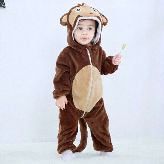 Boys and Girls bodysuit, Baby Rompers, Winter Costume, Cosplay Costume, animal Costumes, Kids Overall Animals monkey Unicorn tiger