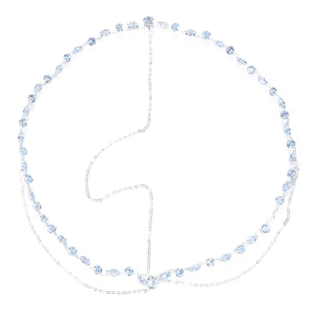 Water Drop Forehead Chain, Boho Bridal Wedding Head Chain, CZ Leaf Forehead Headband Chain, Hair Jewelry for Women, Crystal Headpiece