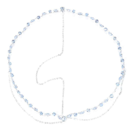 Water Drop Forehead Chain, Boho Bridal Wedding Head Chain, CZ Leaf Forehead Headband Chain, Hair Jewelry for Women, Crystal Headpiece