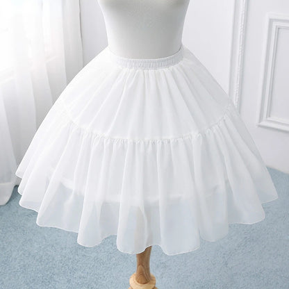 White Short Petticoat – Fluffy Crinoline Underskirt for Wedding, Lolita & Princess Dresses