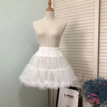 Women’s & Girls’ Ruffled Short Petticoat – Fluffy Bubble Tutu Skirt