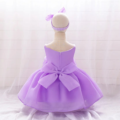 Elegant 3D Flower Baby Party Dress | Christmas, 1st Birthday, Toddler Princess, Wedding & Bridesmaid Gown