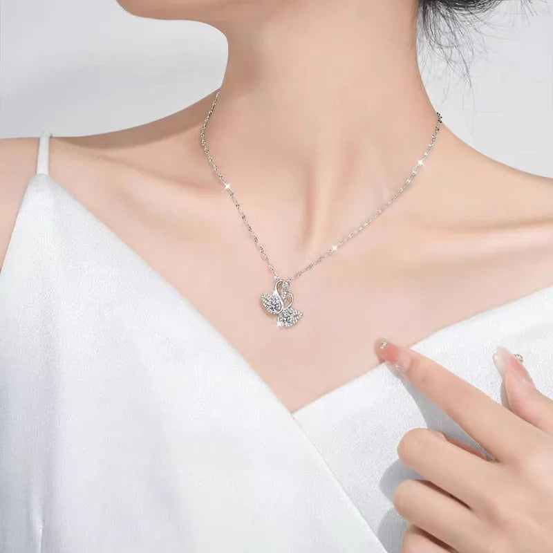 925 Sterling Silver Zircon Pendant Necklace for Women – Elegant Bridal & Wedding Jewellery