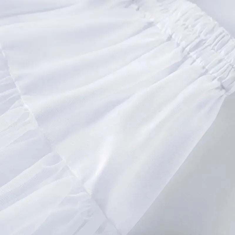Women’s & Girls’ Ruffled Short Petticoat – Fluffy Bubble Tutu Skirt