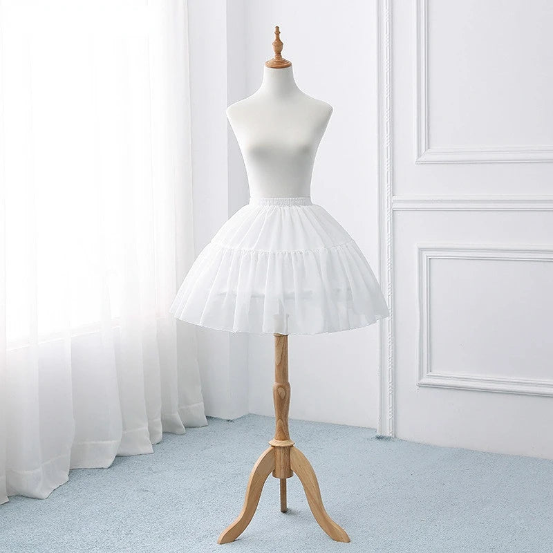 White Short Petticoat – Fluffy Crinoline Underskirt for Wedding, Lolita & Princess Dresses