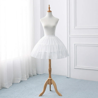 White Short Petticoat – Fluffy Crinoline Underskirt for Wedding, Lolita & Princess Dresses