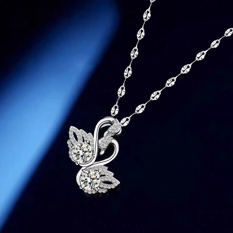 925 Sterling Silver Zircon Pendant Necklace for Women – Elegant Bridal & Wedding Jewellery
