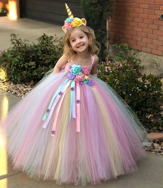 Girls Unicorn Tutu Dress, Girls Unicorn Dress, Unicorn Birthday dress, Unicorn Party Dress