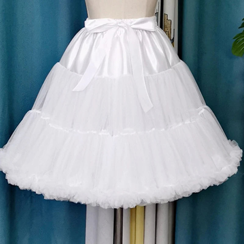 Wedding Petticoat Crinoline Tulle Underskirt for Bridal Gowns Half Slip Tutu for Women
