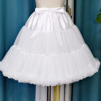 Wedding Petticoat Crinoline Tulle Underskirt for Bridal Gowns Half Slip Tutu for Women