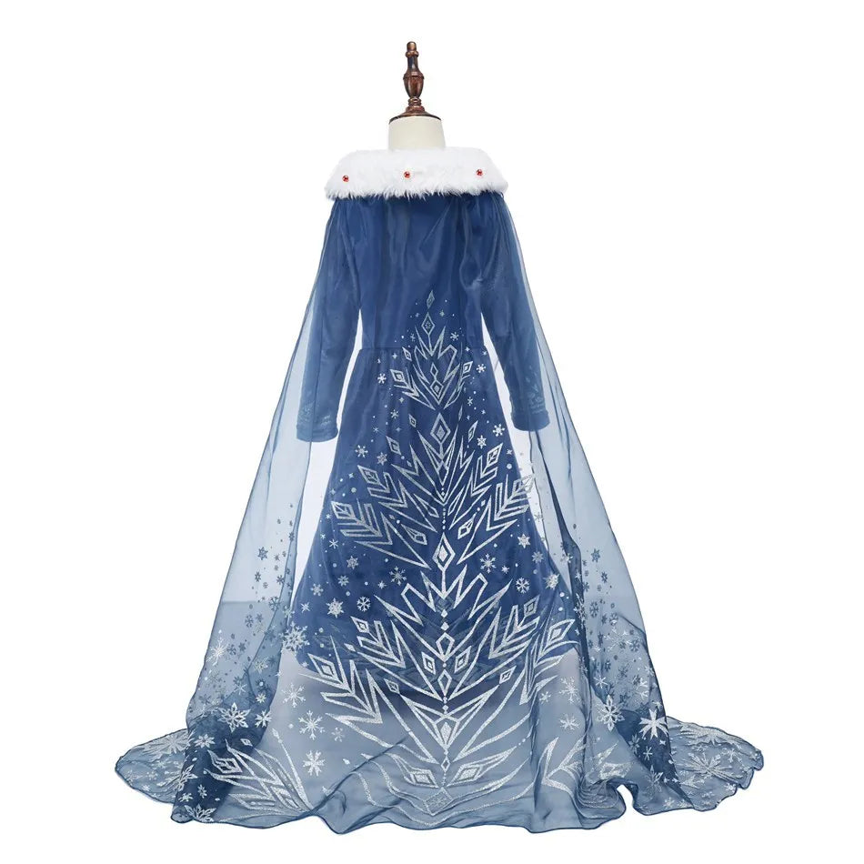 Snow Queen Princess Dress – Winter Princess Costume for Girls
