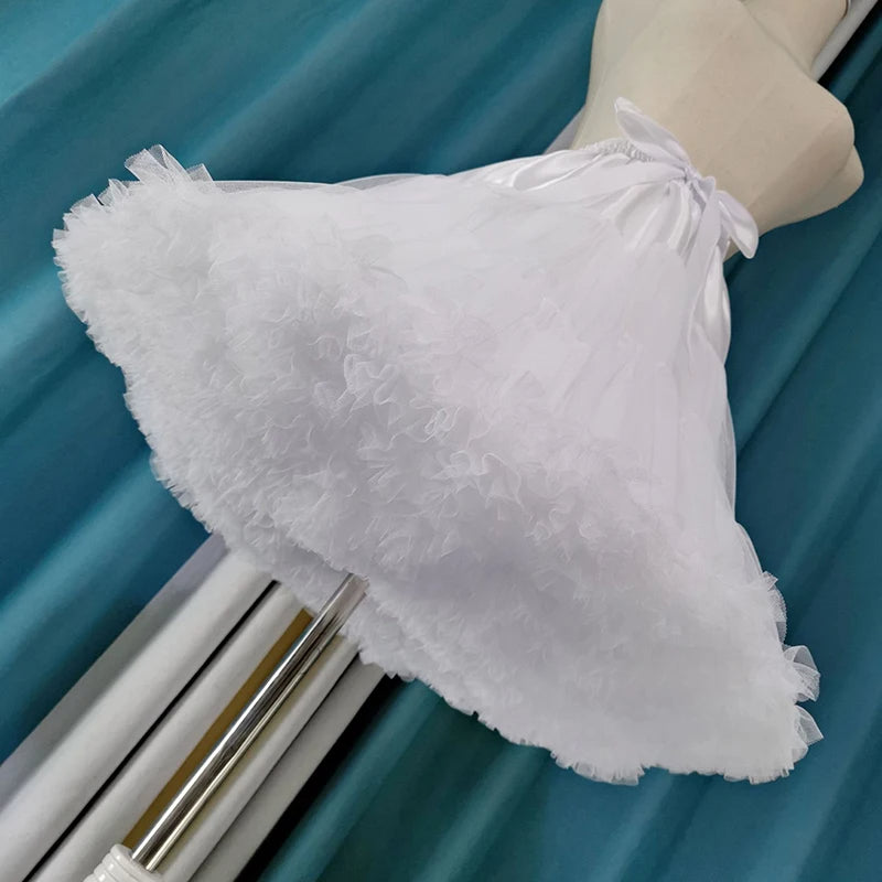 Wedding Petticoat Crinoline Tulle Underskirt for Bridal Gowns Half Slip Tutu for Women