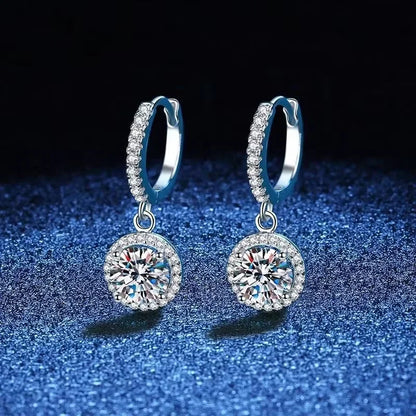 925 Sterling Silver Round Earrings for Women – Elegant Luxury Evening Jewellery