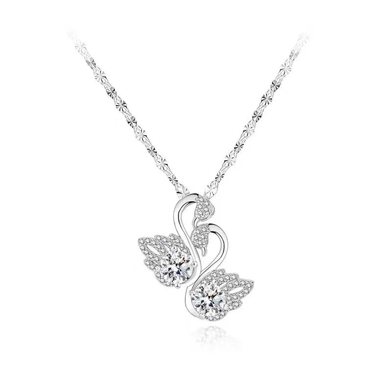 925 Sterling Silver Zircon Pendant Necklace for Women – Elegant Bridal & Wedding Jewellery