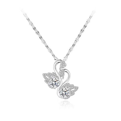 925 Sterling Silver Zircon Pendant Necklace for Women – Elegant Bridal & Wedding Jewellery