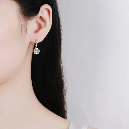 925 Sterling Silver Round Earrings for Women – Elegant Luxury Evening Jewellery