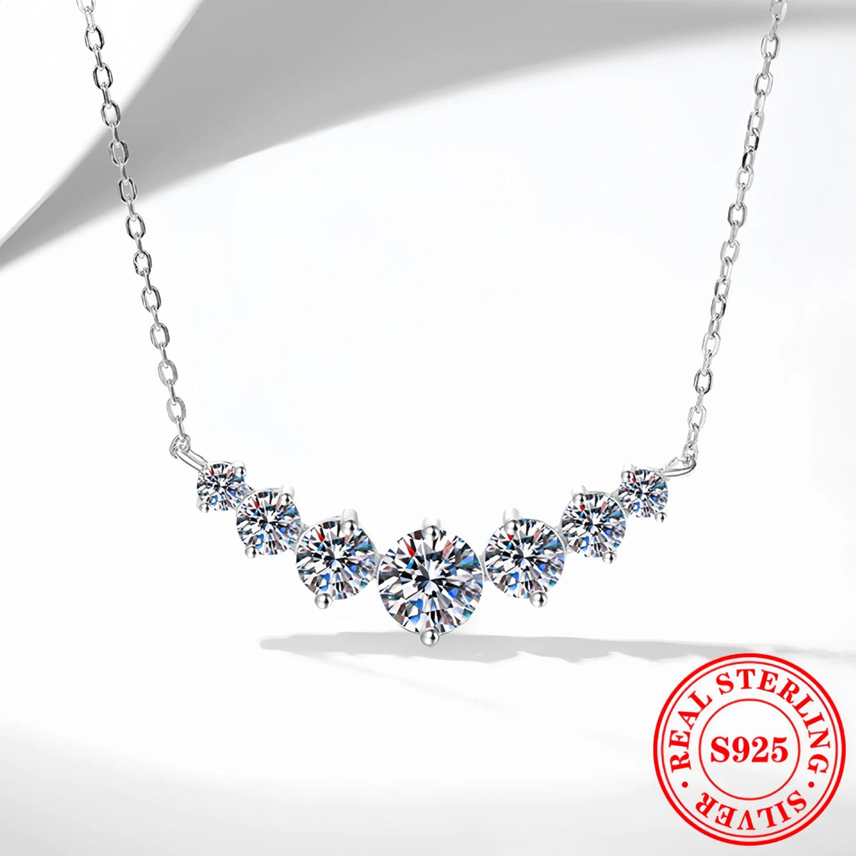 925 Sterling Silver 5A Zircon Pendant Necklace for Women | Fine Chain Wedding & Engagement Jewellery