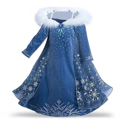 Snow Queen Princess Dress – Winter Princess Costume for Girls