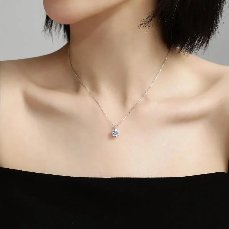 925 Sterling Silver Bridal Jewellery Set | CZ Crystal Pendant Necklace & Stud Earrings