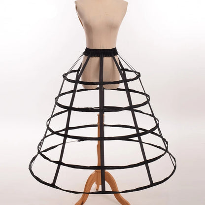 Woman Crinoline Cage Underskirt White Black Petticoats Skirt Woman Hoop Skirt