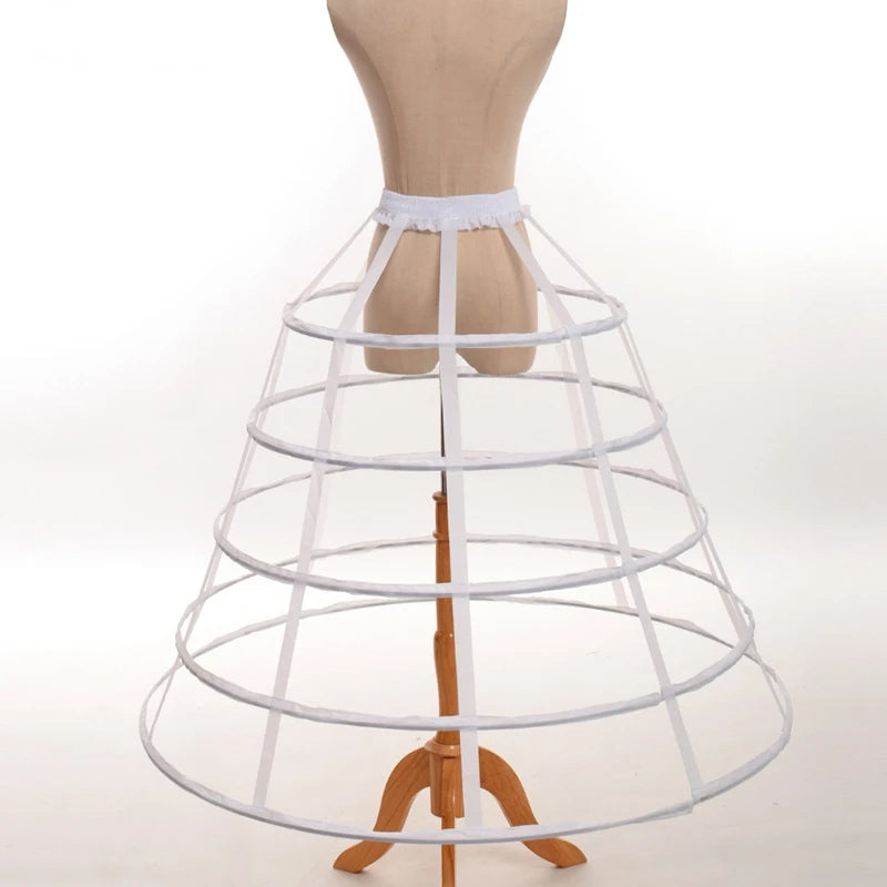 Woman Crinoline Cage Underskirt White Black Petticoats Skirt Woman Hoop Skirt