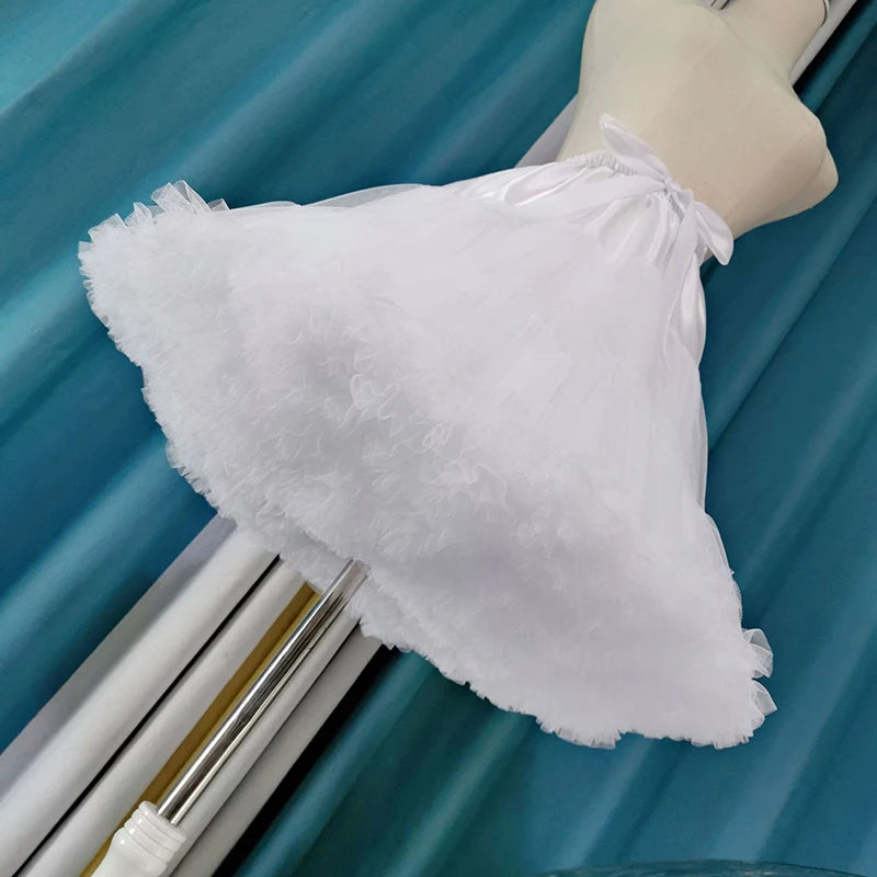 Wedding Petticoat Crinoline Tulle Underskirt for Bridal Gowns Half Slip Tutu for Women