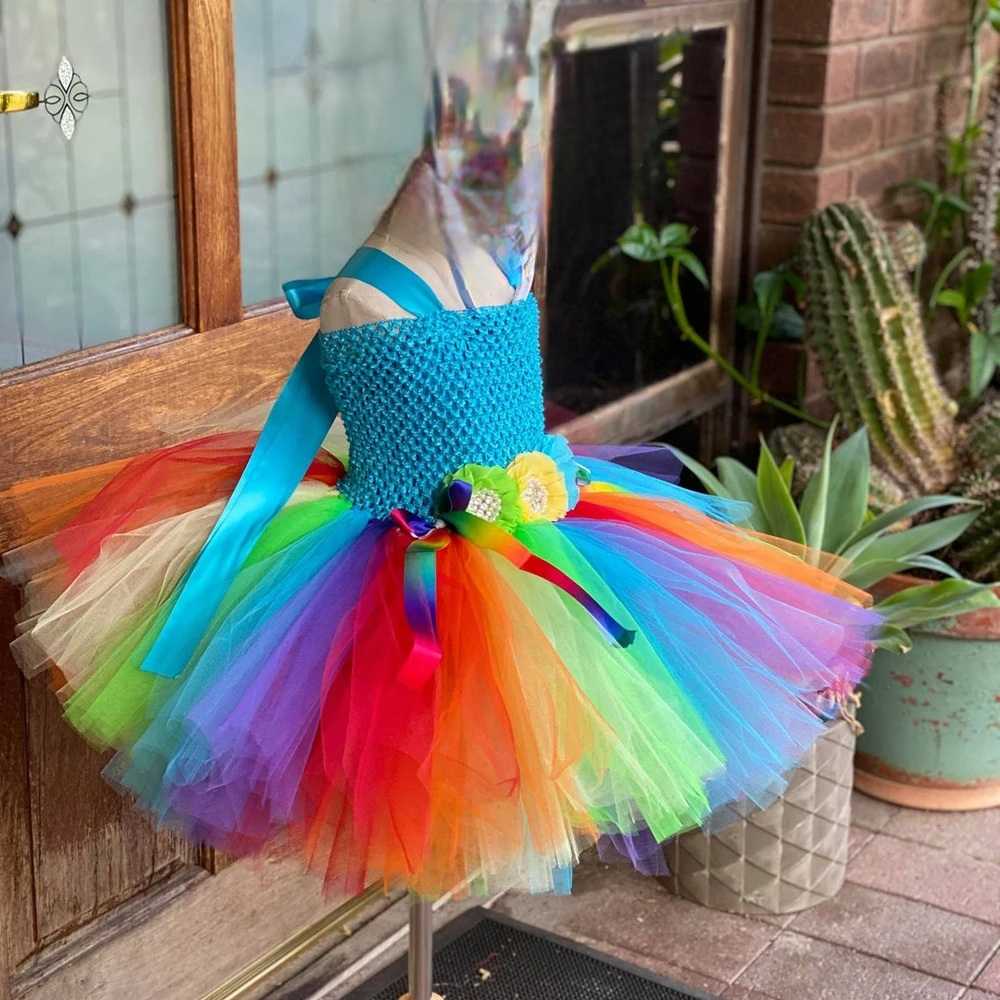 Rainbow Dress, Unicorn Tutu Dress, Girls Unicorn Dress, Girls Rainbow Dress, Unicorn Birthday dress, Unicorn Party Dress-CheekyMeeky