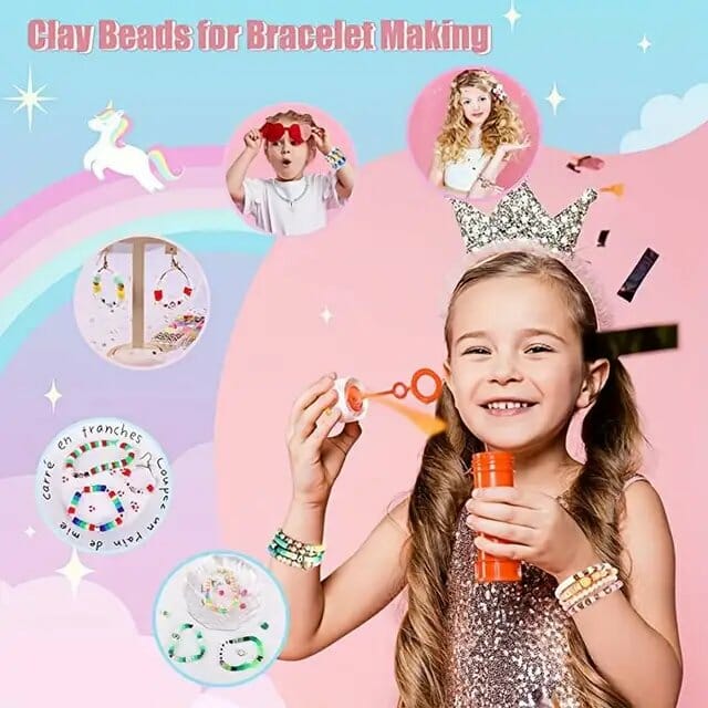 10800pcs Clay Beads for Bracelet Making Kit 72 Colors Spacer Heishi Beads Jewelry Making Kit-CheekyMeeky