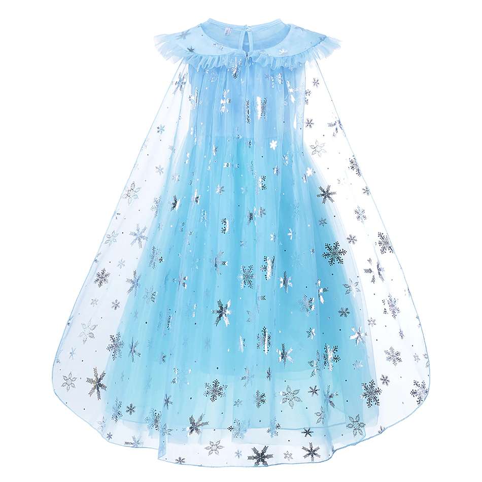 Princess Party Snow Queen Dress With Cloak, Girls Princess Dress, Girls Princess Party Dress, Snow Queen Costume, Princess Costume, Princess Cosplay dress, Girls Birthday Dress-CheekyMeeky