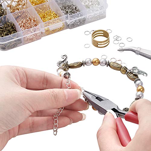 1128 PCS Earring Making Kit with 125pcs Earring Hooks, 1000pcs Jump Rings and Jewelry Pliers-CheekyMeeky