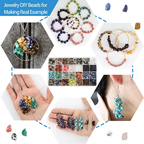 1330Pcs Irregular Crystal Chips, Natural Gemstone Beads Kit for DIY Bracelet Necklace Earring