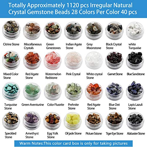 1330Pcs Irregular Crystal Chips, Natural Gemstone Beads Kit for DIY Bracelet Necklace Earring