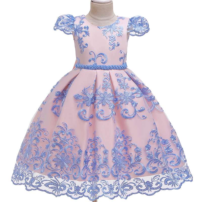 Flower girl dress | Girls Princess Ball Gown Party Dress Embroidered dress