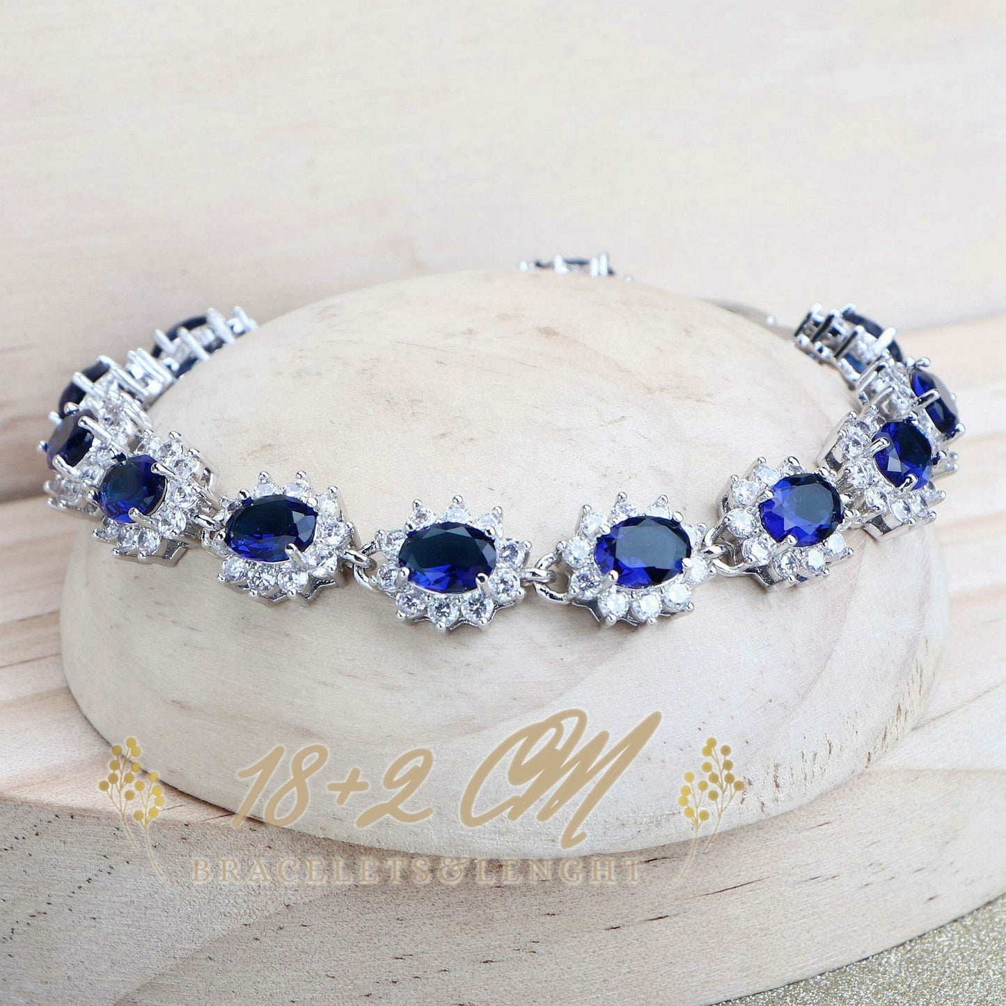 Women Bridal Jewelry Sets Blue Zirconia Fine Jewellery Wedding Necklace Earrings Rings Bracelets Pendant Set - Silver 925 Pendant Necklace