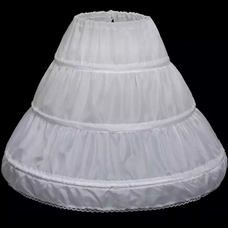Hoops Flower Crinoline Lace Skirt Petticoat Princess Skirt, Girls Hoop Skirt, princess Dress Petticoat Crinoline-CheekyMeeky
