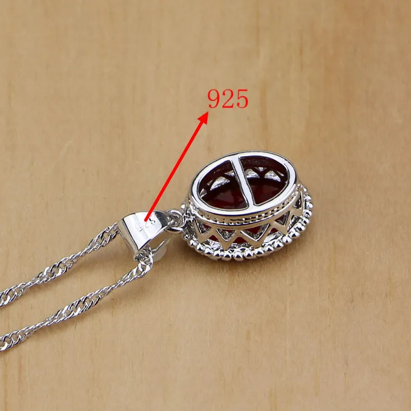 Silver 925 Bridal Jewelry Zircon Jewelry Sets For Women Earrings/Pendant/Necklace/Rings/Bracelet